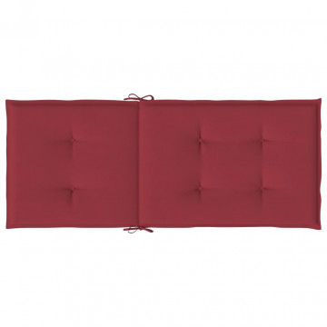 Perne scaun cu spătar înalt, 2 buc., roșu, 120x50x3 cm, textil - Img 5