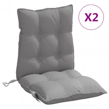 Perne scaun cu spătar mic, 2 buc., gri, textil oxford - Img 2