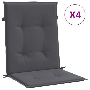 Perne scaun cu spătar mic, 4 buc., antracit, textil oxford - Img 2