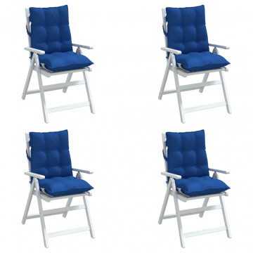 Perne scaun spătar mic, 4 buc albastru regal, țesătură Oxford - Img 3