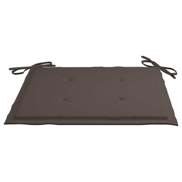 Perne scaune grădină 4 buc. gri taupe 40x40x3cm țesătură Oxford - Img 5