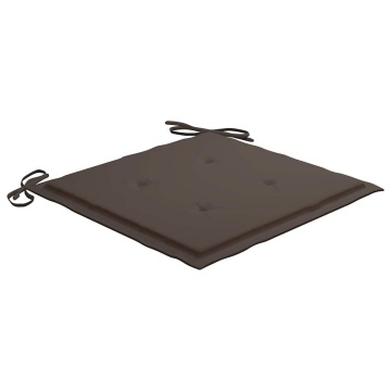 Perne scaune grădină 4 buc. gri taupe 40x40x3cm țesătură Oxford - Img 8