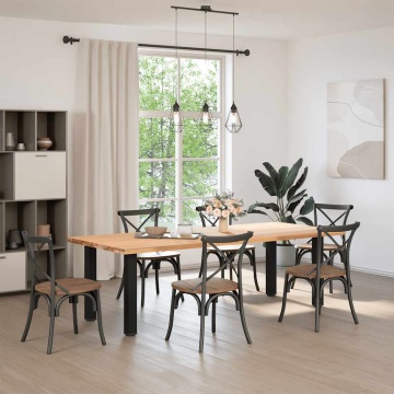 Picioare măsuță de cafea 4 buc Negru 72-74 cm Oțel - Img 3
