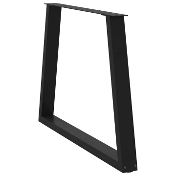 Picioare pentru masă în formă de V 3 buc Negru Oțel - Img 4