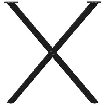 Picioare pentru masă în formă de X 2 buc Negru Oțel - Img 8