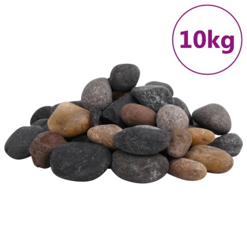 Pietricele lustruite, 10 kg, culori mixte, 5-8 cm - Img 1