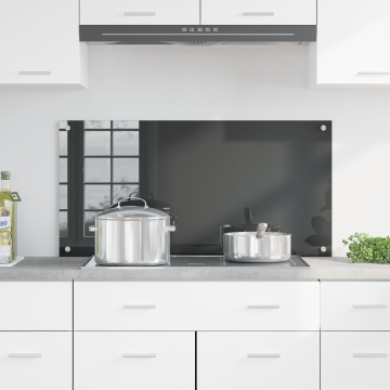 Placă backsplash pentru bucătărie Gri Întunecat 100x50x0,6 cm Sticlă Securizată - Img 3