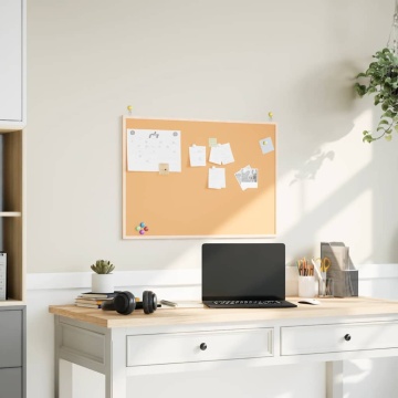 Placă de plută cu cadru din lemn masiv de pin 80x55 cm - Img 1