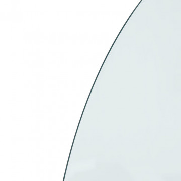 Placă de sticlă pentru șemineu, semi-rotundă, 800x500 mm - Img 5