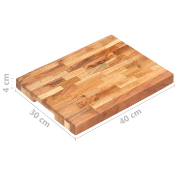 Placă de tocat, 40x30x4 cm, lemn masiv de acacia - Img 6