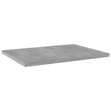 Plăci bibliotecă, gri beton, 4 buc, 40 x 30 x 1,5 cm, PAL - Img 2