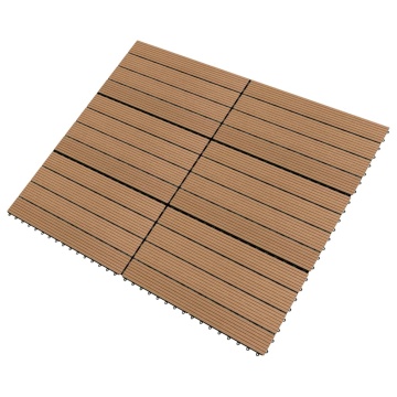 Plăci de pardoseală, 6 buc., maro, 60x30 cm, WPC, 1,08 m² - Img 2