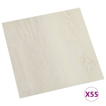 Plăci de pardoseală autoadezive, 55 buc., bej, PVC, 5,11 m² - Img 2