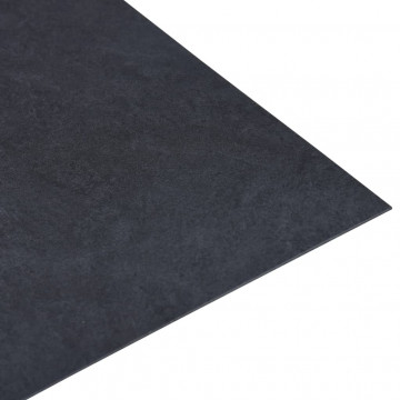 Plăci de pardoseală autoadezive, negru marmură, 5,11 m² PVC - Img 3