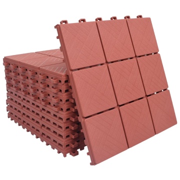 Plăci pardoseală, 10 buc., roșu, 30,5 x 30,5 cm, plastic - Img 1