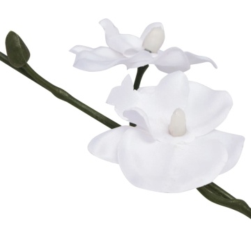 Plantă artificială orhidee cu ghiveci, 30 cm, alb - Img 2