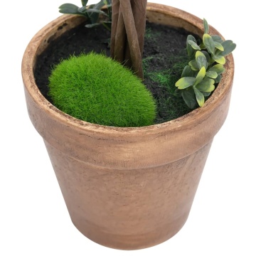 Plante artificiale cimișir cu ghiveci, 2 buc. verde 41 cm minge - Img 4