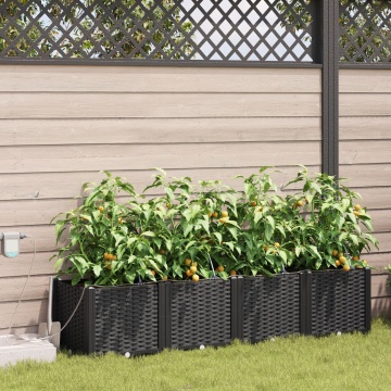 Plante de grădină cu sistem de irigare cu apă 4 bucăți Negru - Img 3