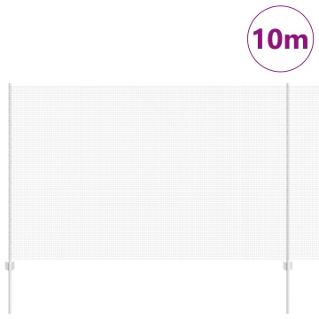 Plasă de Sârmă Sudată cu 10 Stâlpi U Argintie 1.6x10 m Oțel - Img 3