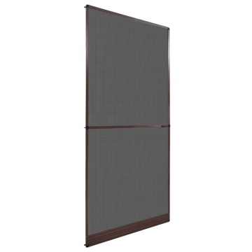 Plasă insecte cu balamale pentru uși, maro, 100 x 215 cm - Img 1