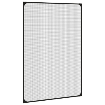 Plasă insecte magnetică pentru ferestre, antracit, 80x120 cm - Img 2