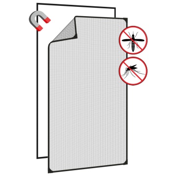 Plasă insecte magnetică pentru ferestre, antracit, 80x140 cm - Img 4