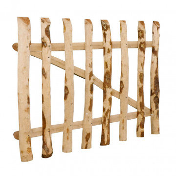 Poartă simplă pentru gard, lemn de alun, 100 x 60 cm - Img 3
