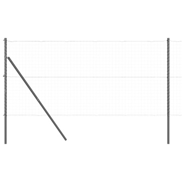 Posturi de gard 13 buc Gri Ø32 mm 190 cm Oțel galvanizat - Img 4