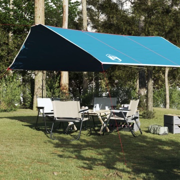 Prelată de camping, albastru, 420x440 cm, impermeabilă - Img 1