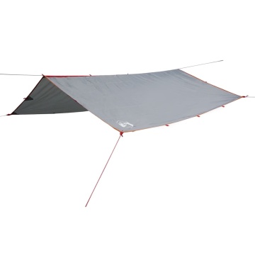 Prelată de camping, gri și portocaliu, 500x294 cm, impermeabilă - Img 2