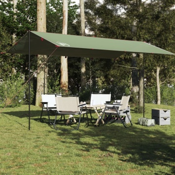 Prelată de camping, verde, 500x294 cm, impermeabilă - Img 3