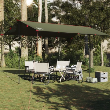 Prelată de camping, verde măsliniu, 506x306 cm, impermeabilă - Img 3
