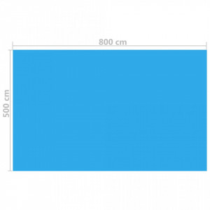 Prelată de piscină, albastru, dreptunghiular, 800 x 500 cm, PE - Img 3
