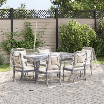 Prelata transparenta cu ochiuri 3x3 m PVC - Img 2