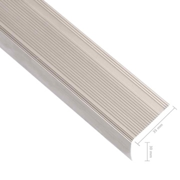 Profile trepte în formă de L, 15 buc. șampanie 100 cm aluminiu - Img 5