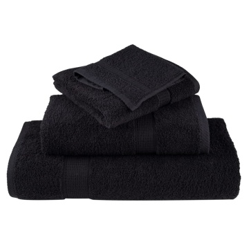 Prosoape de duș premium SOLUND 10 buc. negru 70x140 cm 600 gsm - Img 4
