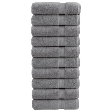 Prosoape de mâini premium SOLUND 10 buc gri 50x100cm 600gsm - Img 1