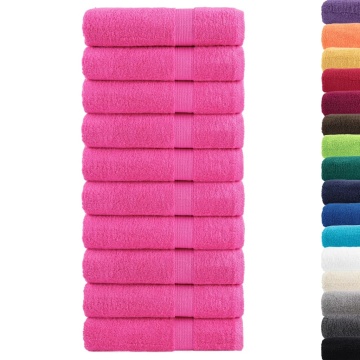 Prosoape de mâini premium SOLUND 10 buc. roz 50x100cm 600 gsm - Img 2