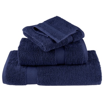 Prosoape de mâini premium SOLUND 2buc bleumarin 50x100cm 600gsm - Img 4