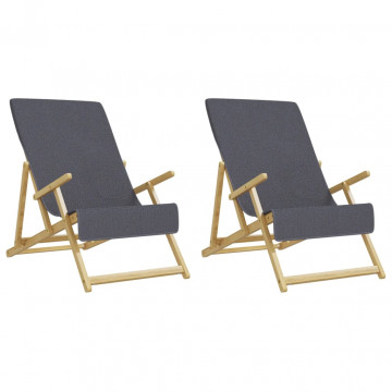 Prosoape de plajă, 2 buc., antracit, 60x135 cm, textil 400 GSM - Img 3