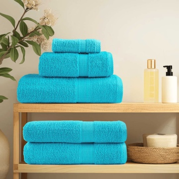 Prosoape oaspeți premium SOLUND 10 buc turcoaz 30x50 cm 600 gsm - Img 3