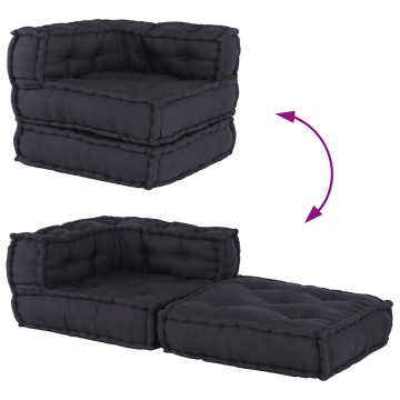 Puf modular Antracit 70x70x54 Material - Img 7