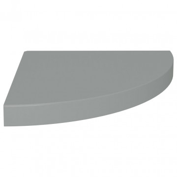 Raft colțar de perete, gri, 35 x 35 x 3,8 cm, MDF - Img 2