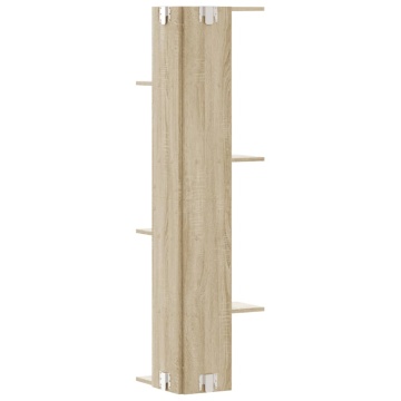 Raft colțar perete stejar sonoma 36,5x36,5x140cm lemn prelucrat - Img 5