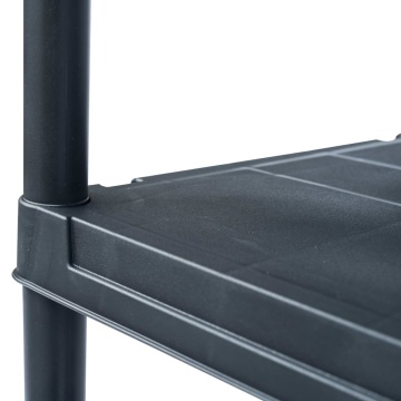 Raft de depozitare, negru, 60 x 30 x 180 cm, plastic, 125 kg - Img 4