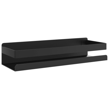 Raft de duș negru mat 30x10x6 cm oțel inoxidabil 304 periat - Img 2