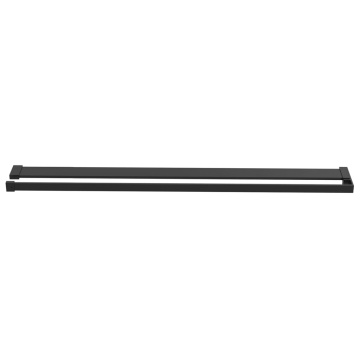 Raft de duș pentru perete cabină de duș negru, 118 cm, aluminiu - Img 3