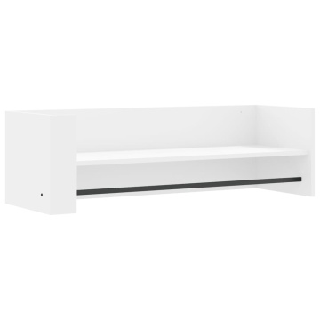 Raft de perete, alb, 100x35x30,5 cm, lemn prelucrat - Img 2