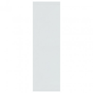 Raft de perete, alb extralucios, 85x16x52,5 cm, lemn compozit - Img 5