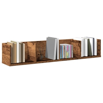 Raft de perete CD-uri, lemn vechi, 100x18x18 cm, lemn prelucrat - Img 1